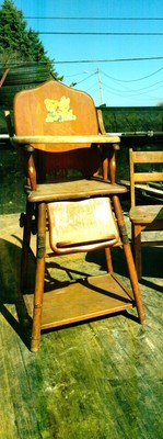 1950's wooden high chair